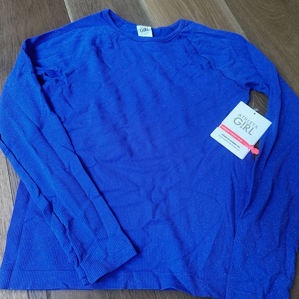 Athleta Girl Power Up Shimmer Top Purple Size XL/14